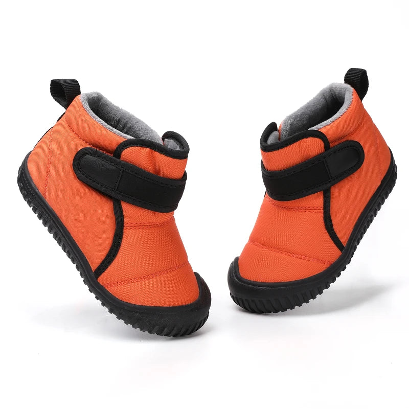 Unisex Kids Winter Snow Boots – Plush Anti-Slip Walking Shoes (Size 19–28)