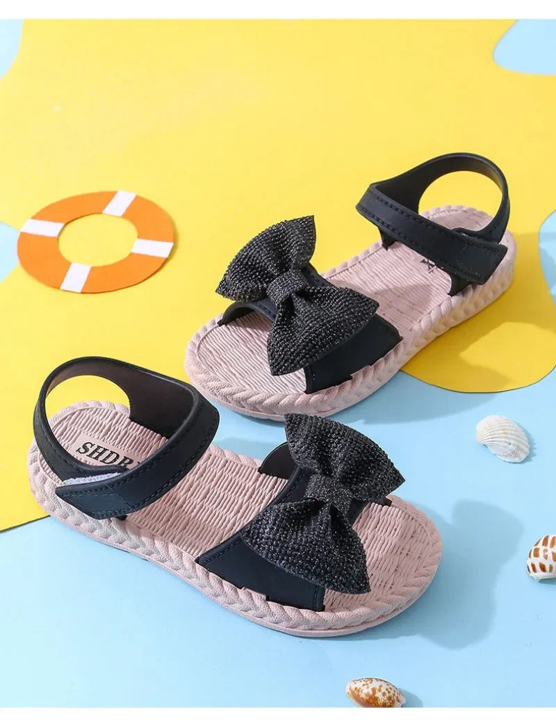 Girls’ Summer Sandals – Bow, Soft Sole, Non-Slip
