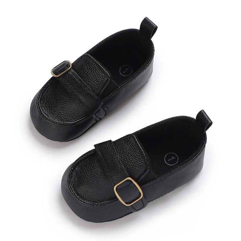 Baby Christening Shoes (0–18M) – PU Leather Moccasins for Boys & Girls