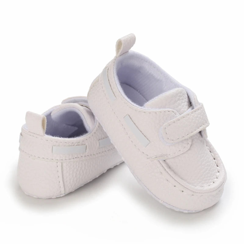 Baby Christening Shoes (0–18M) – PU Leather Moccasins for Boys & Girls