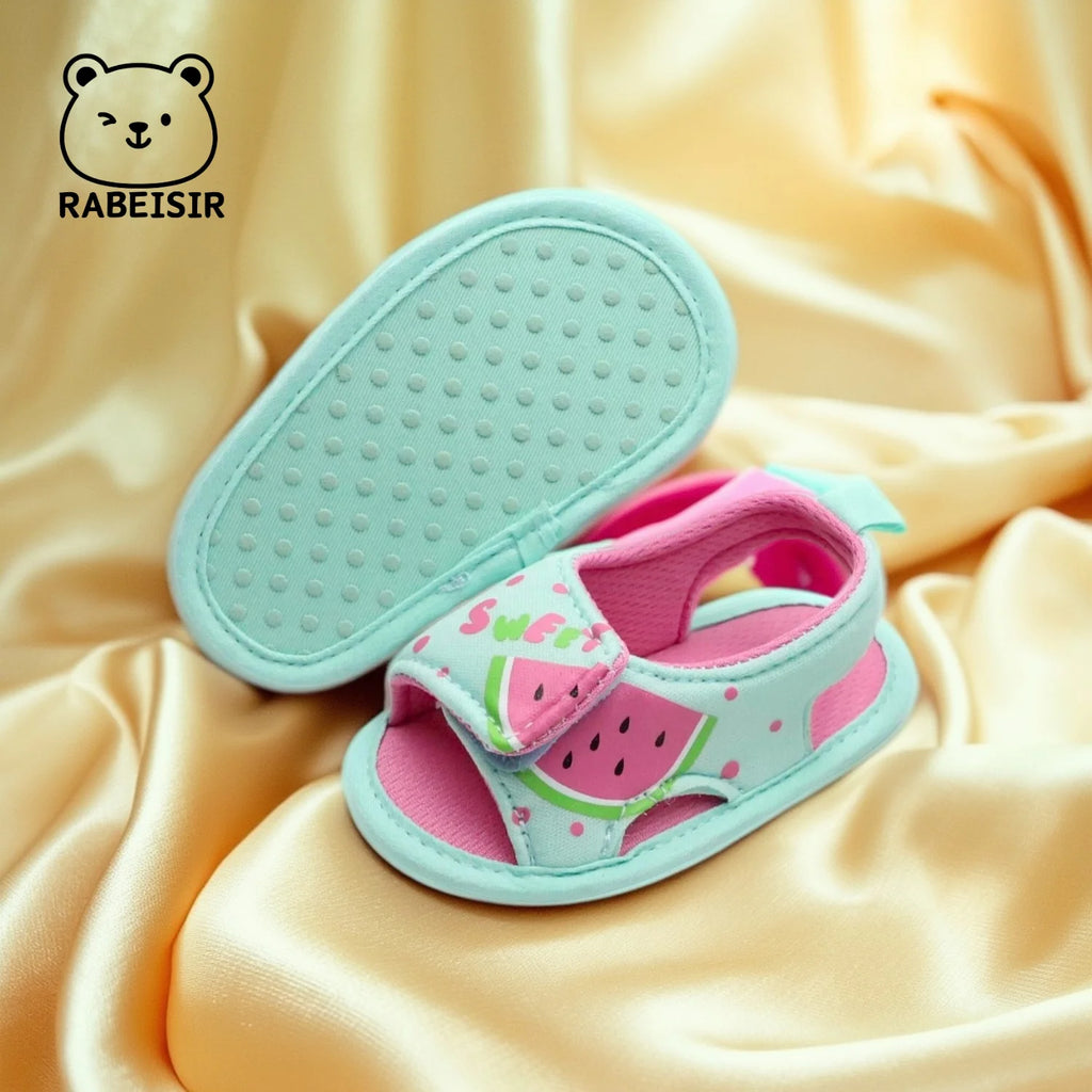 Baby Girl Summer Sandals (0–18M) – Princess Watermelon Cloth Shoes