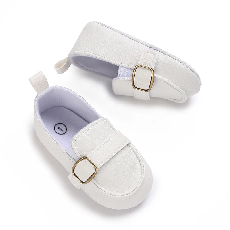 Baby Christening Shoes (0–18M) – PU Leather Moccasins for Boys & Girls