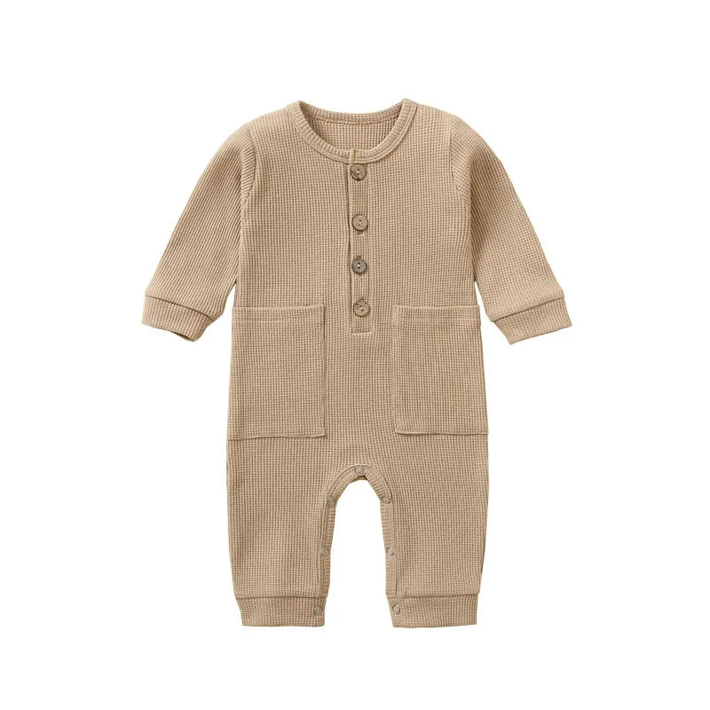 Newborn Cotton Romper, Long Sleeve