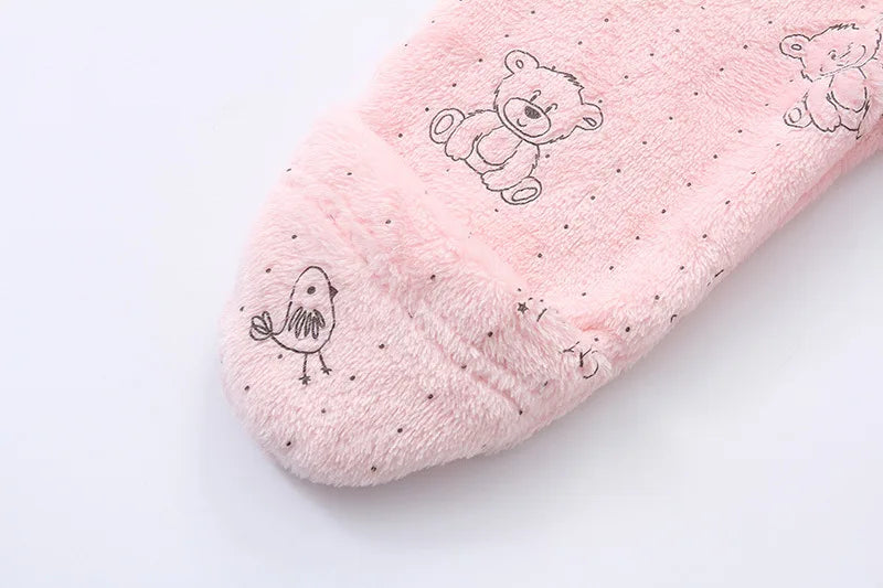 Infant Warm Bodysuit, 0–12 Months, Soft Flannel