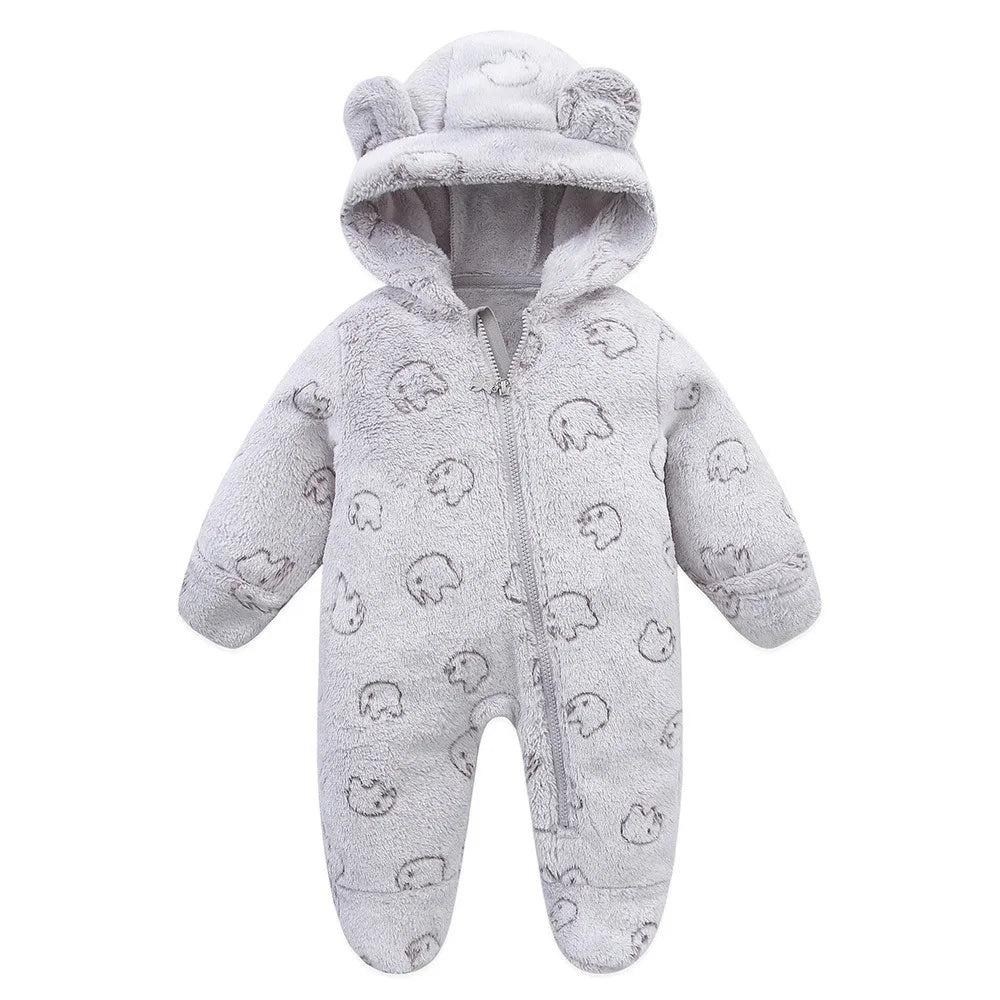 Cute Baby Jumpsuit – Warm Fleece (0–1Y)