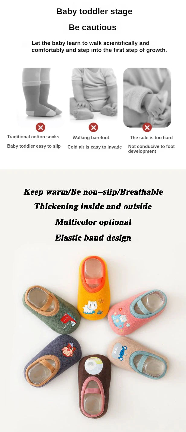Baby Non-Slip Socks – Warm Indoor Floor Shoes for Toddlers