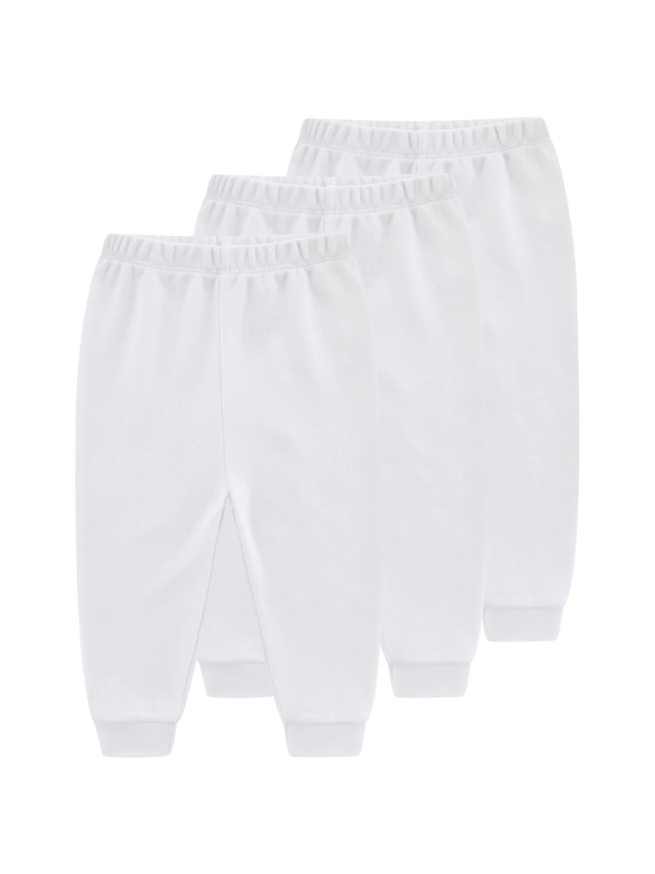 Baby 1–3PCS Cotton Pants, Solid Color Trousers for Infants