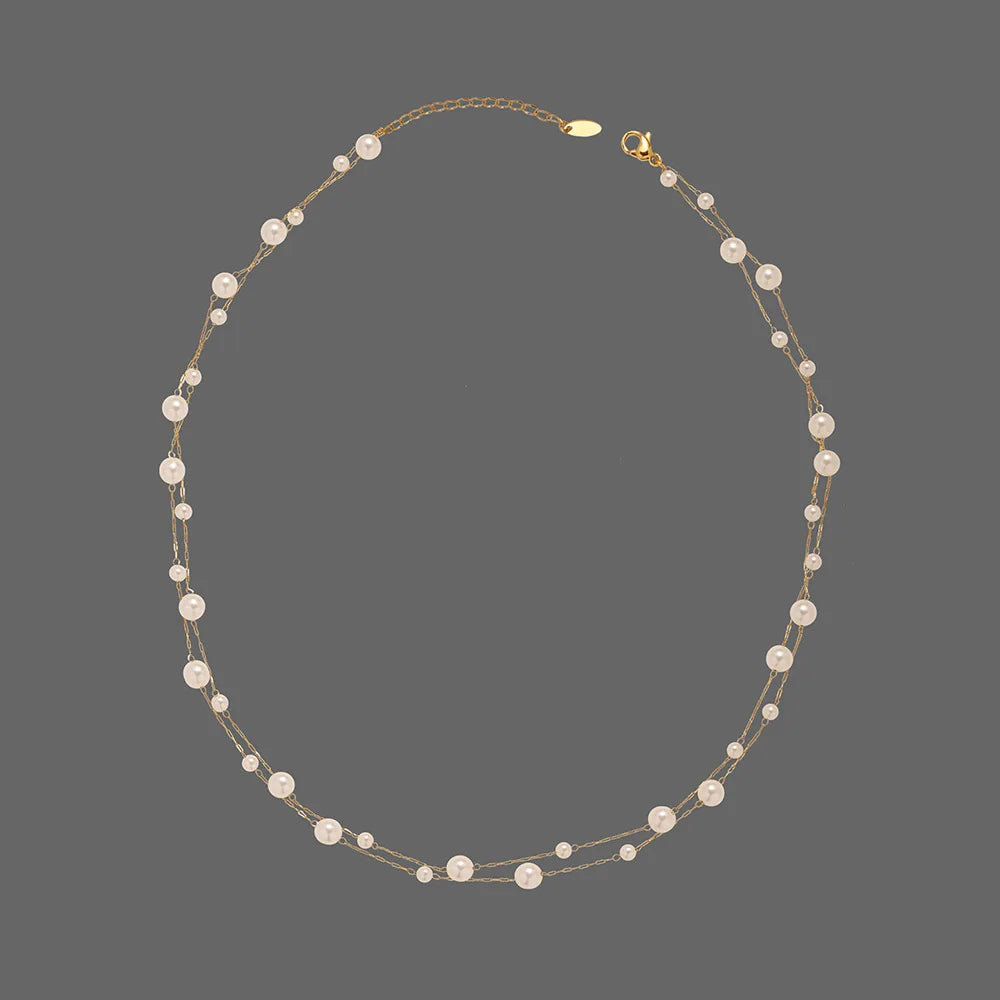 Stainless Steel Pearl Necklace