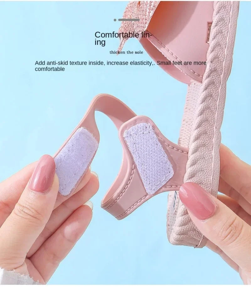 Girls’ Summer Sandals – Bow, Soft Sole, Non-Slip