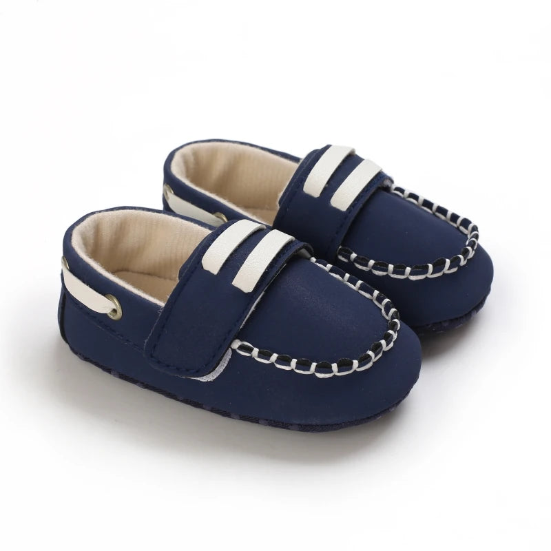 Baby Christening Shoes (0–18M) – PU Leather Moccasins for Boys & Girls