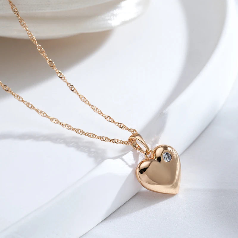 Kinel New Heart Pendant Necklace for