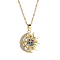 Stainless Steel Sun Moon Necklace