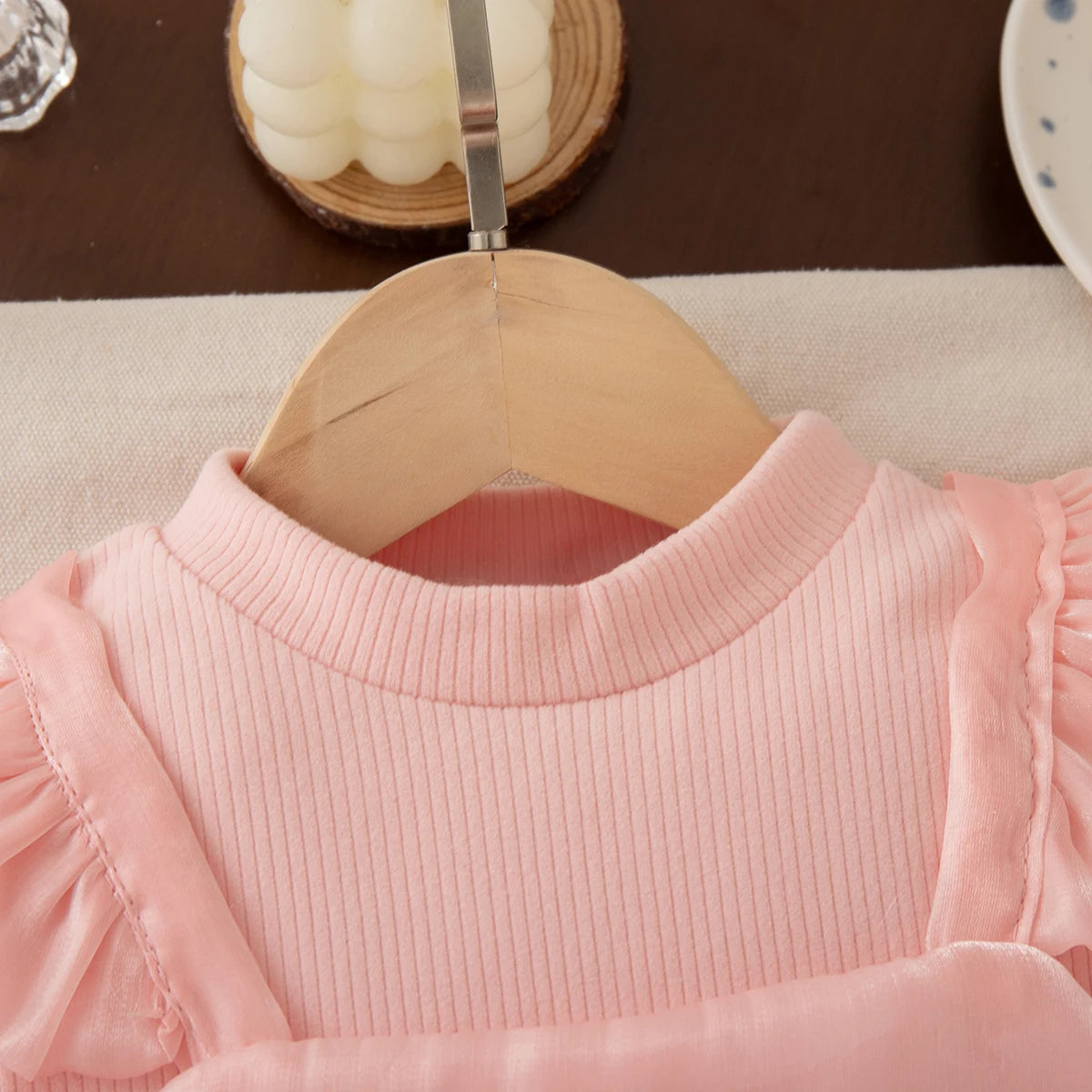 Baby Girl Bow-Tie Tulle Dress – Long Sleeve (0–2Y)