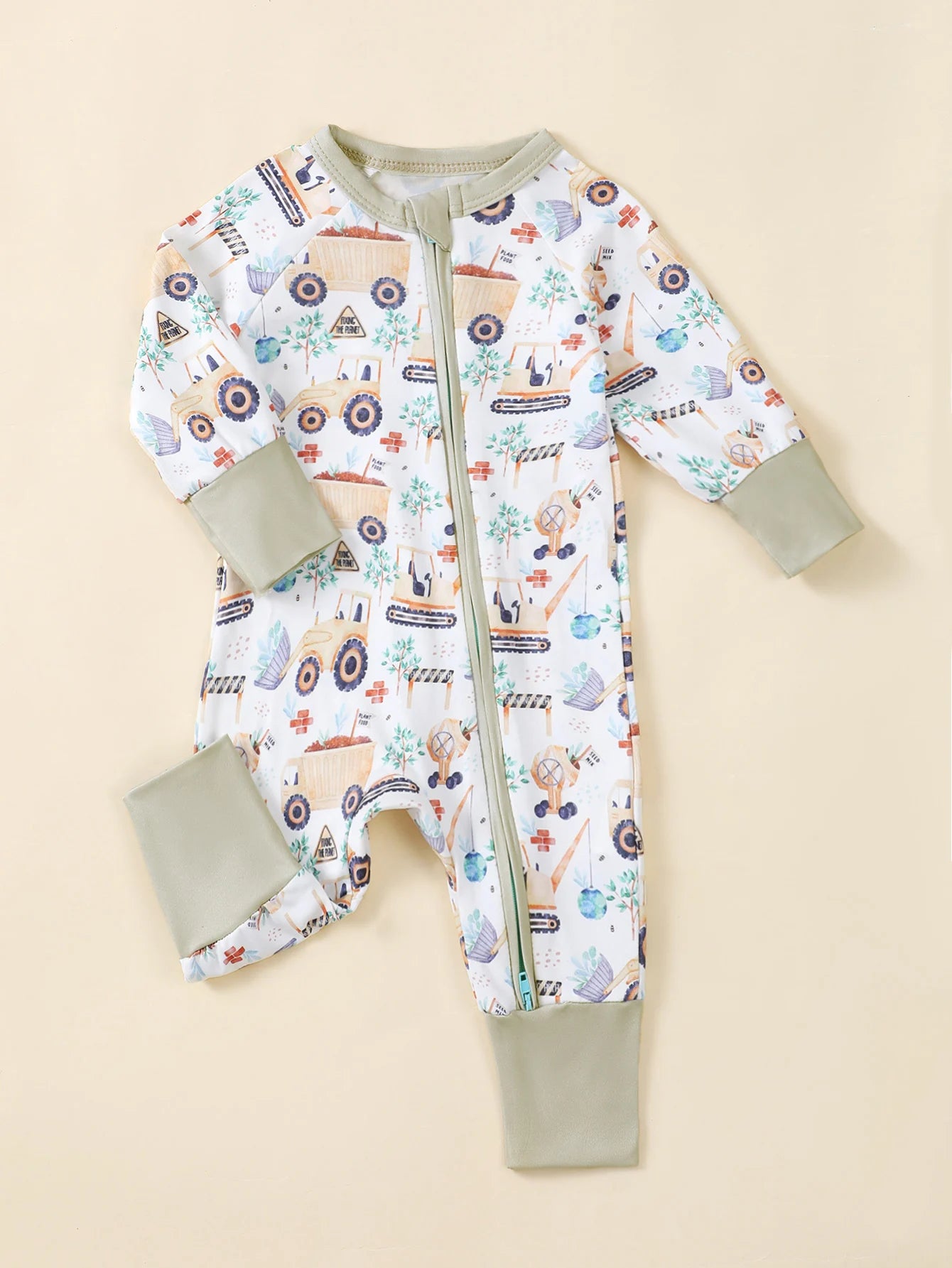 Baby Boys Bear Romper – Long Sleeve (0–12M)