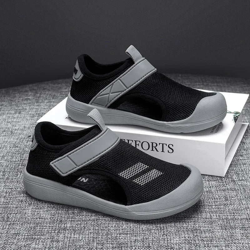 Kids Mesh Sport Sandals – Lightweight Closed-Toe Casual Shoes (23-36)