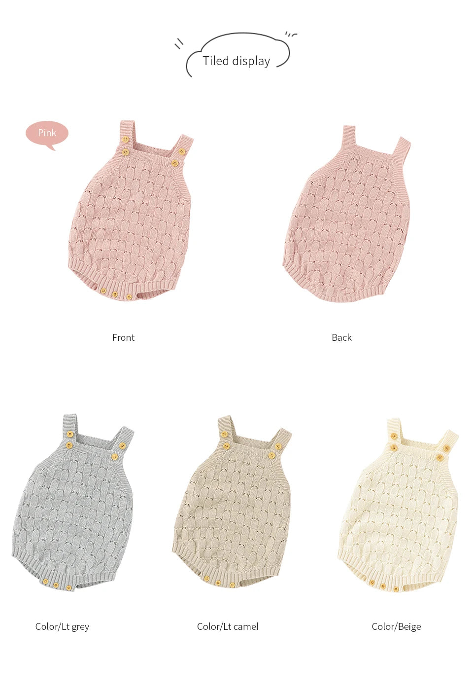 Infant Cotton Onesie for Toddler Boys Girls One Pieces Outfits 0-18m