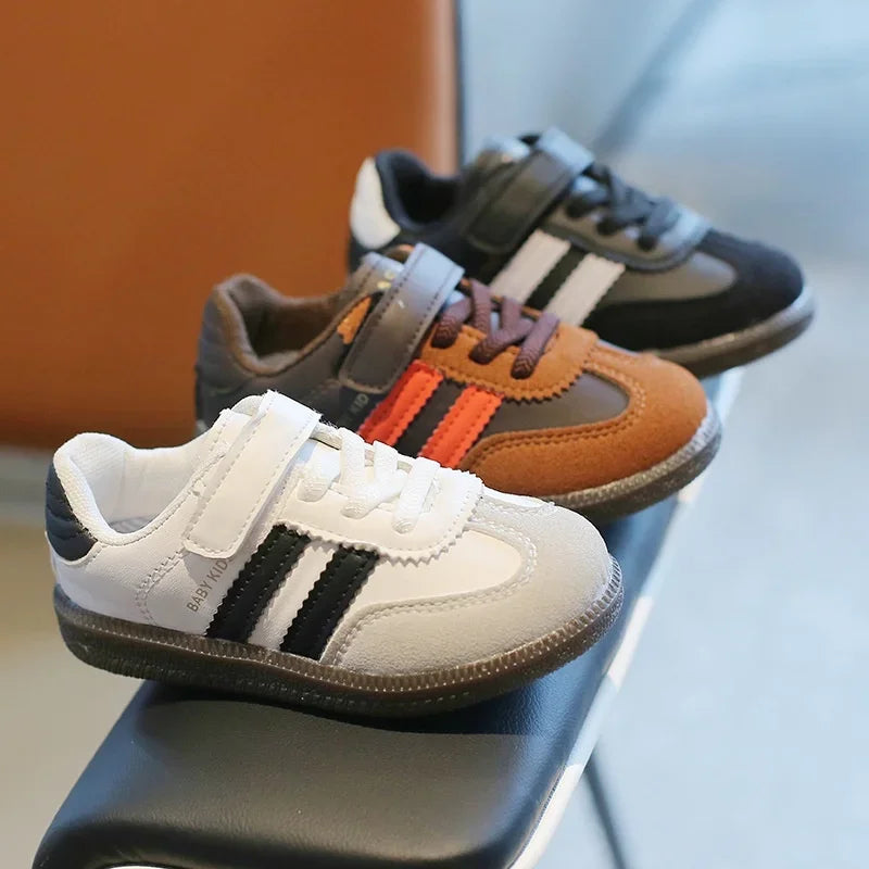 Kids’ Sneakers – Soft-Soled, Hook & Loop Casual Shoes