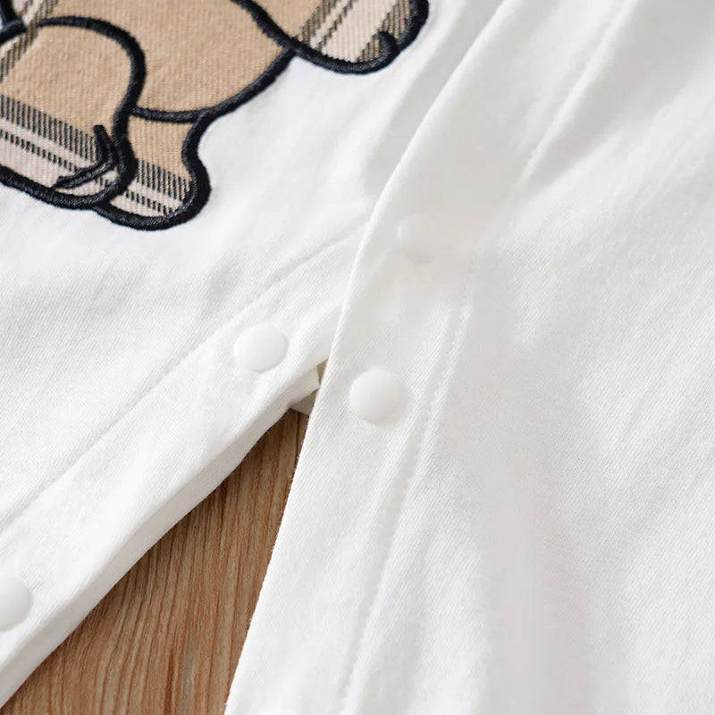 Baby Jumpsuit – Gentleman Bear Embroidered (0–18M)