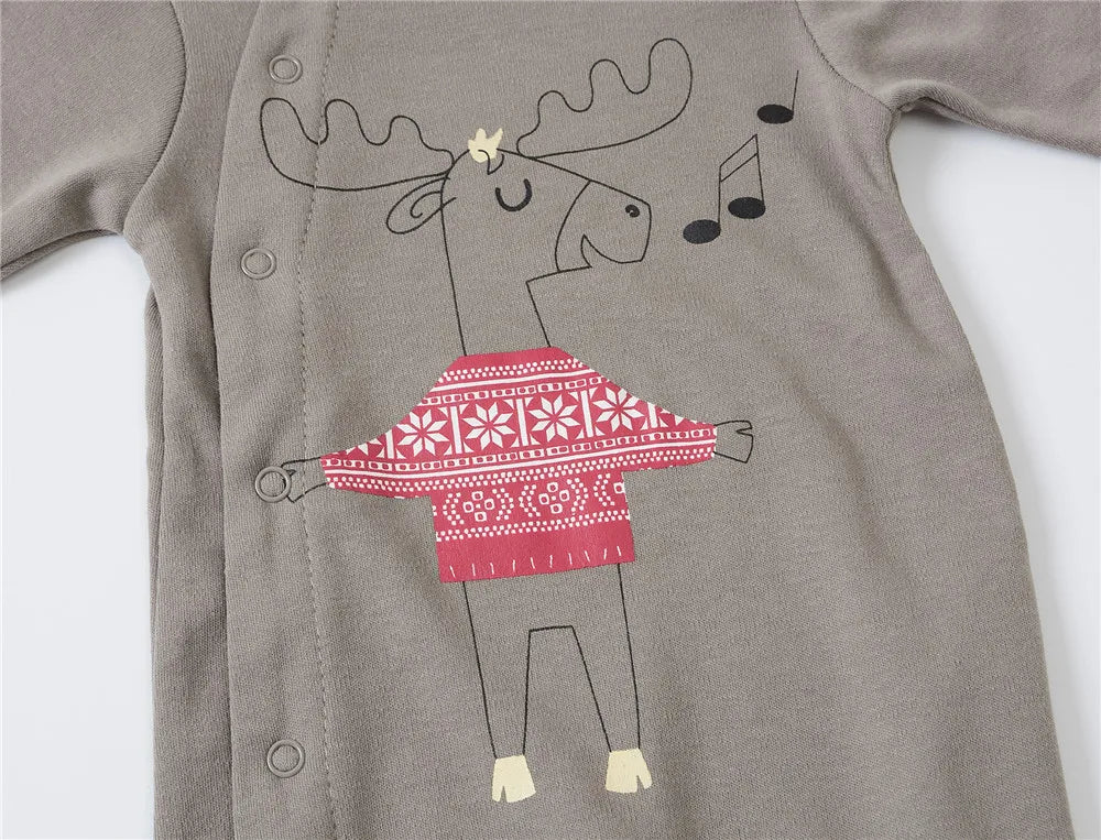 3PCS Baby Boy Romper Set, 100% Cotton, Long Sleeve 0–12M