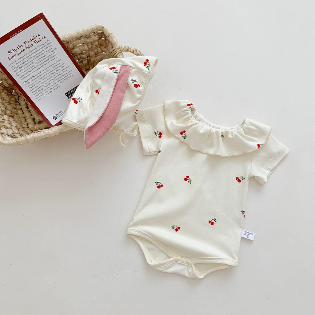Baby Girl Summer Cherry Romper (0-2Y)