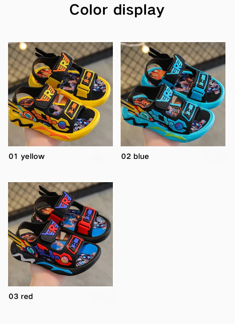 Boys’ Soft Sole Sandals – Anti-Slip Beach Shoes (Ages 1–12)