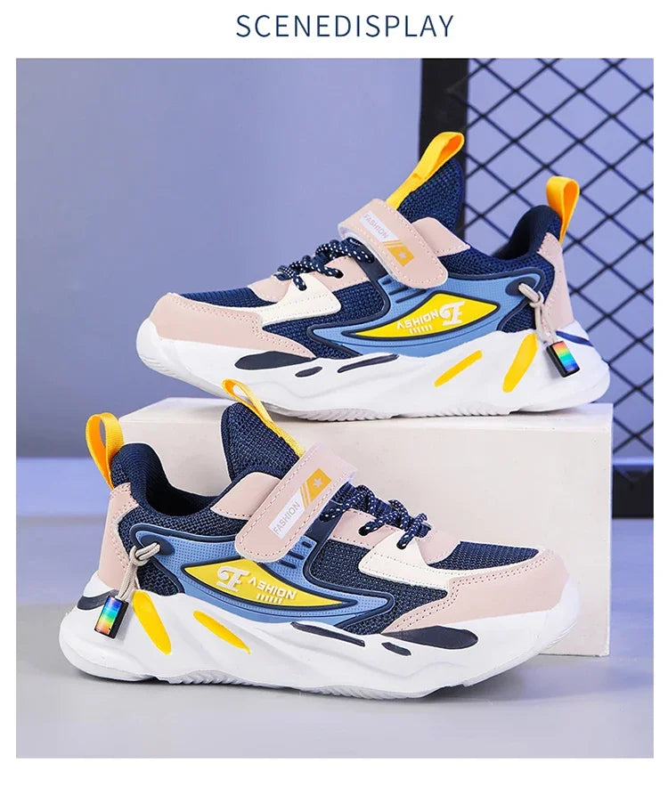 Kids’ Mesh Sneakers – Breathable, Non-Slip Running Shoes