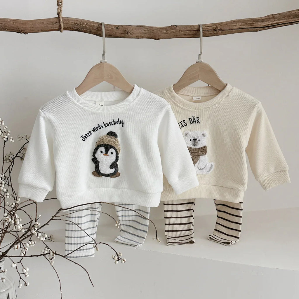 Newborn Baby Girl Spring/Autumn Outfit, 2PCS Toddler Set
