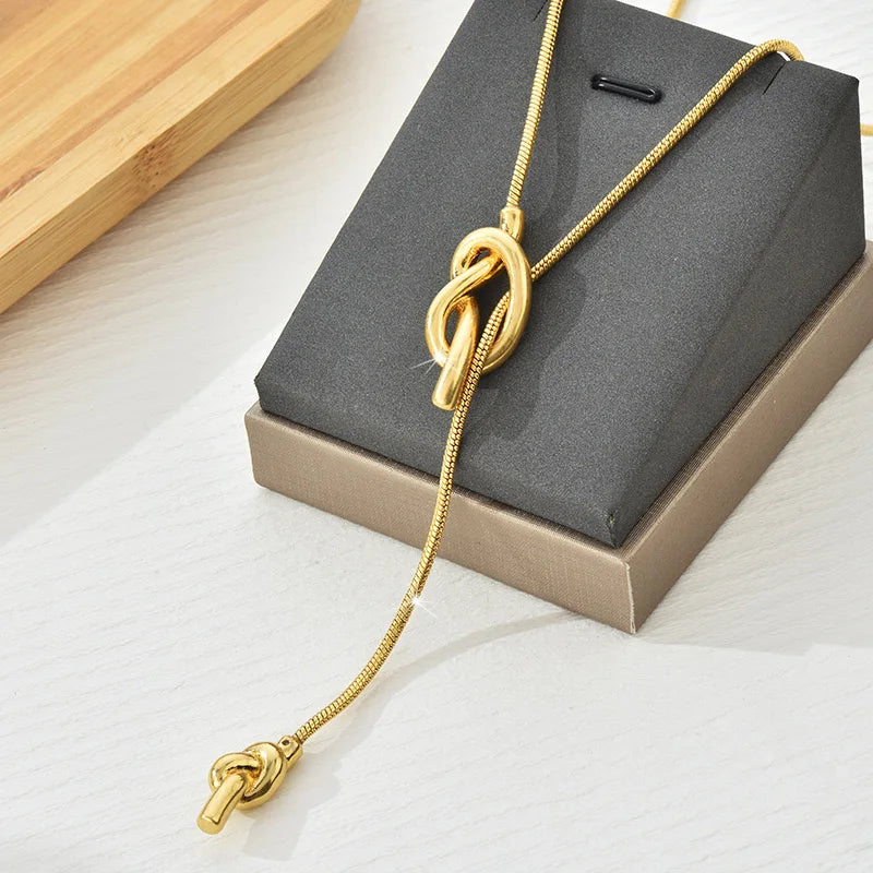 Vintage Niche Design Stainless Steel Knotted