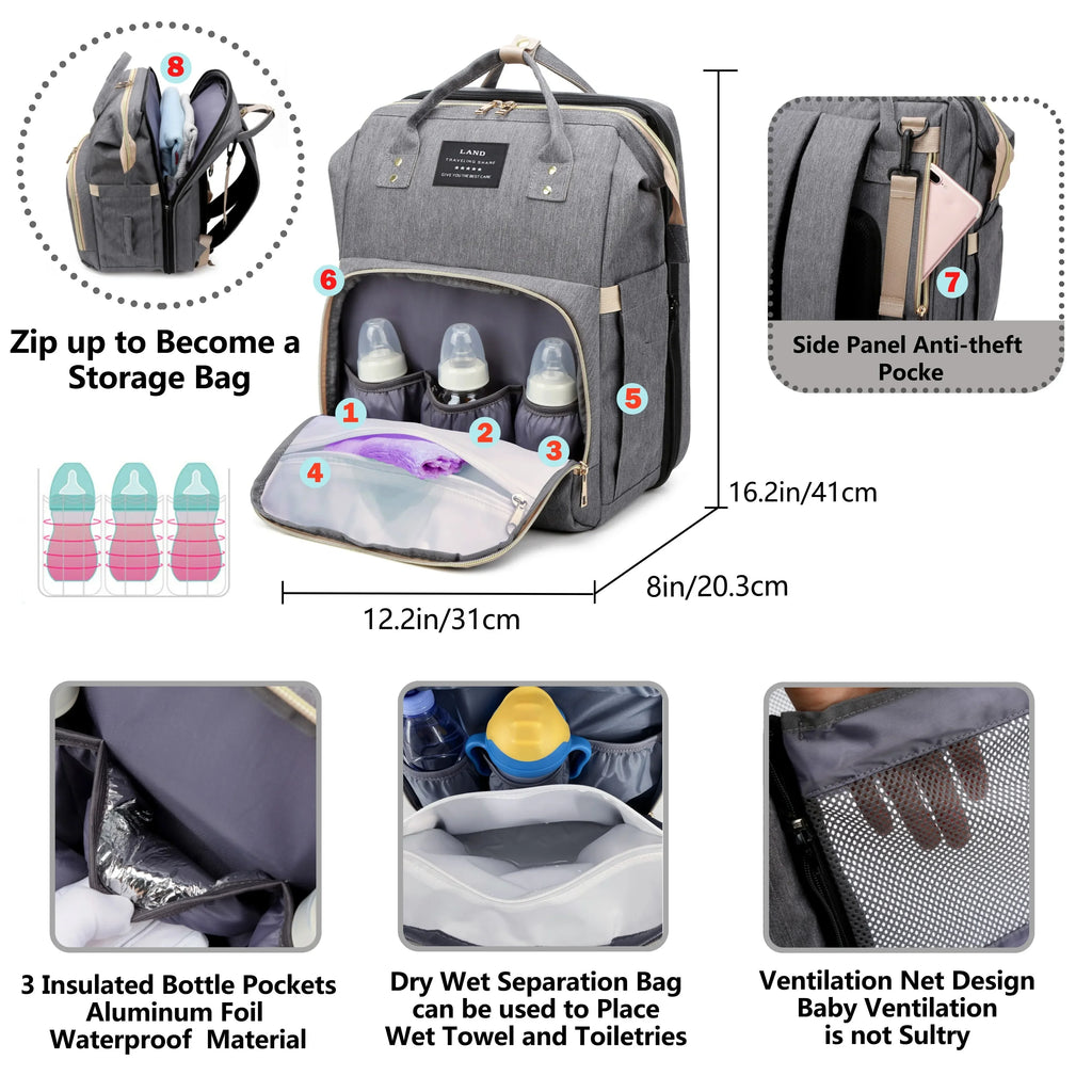 Portable Maternity Bag – Baby Travel & Diaper Organizer