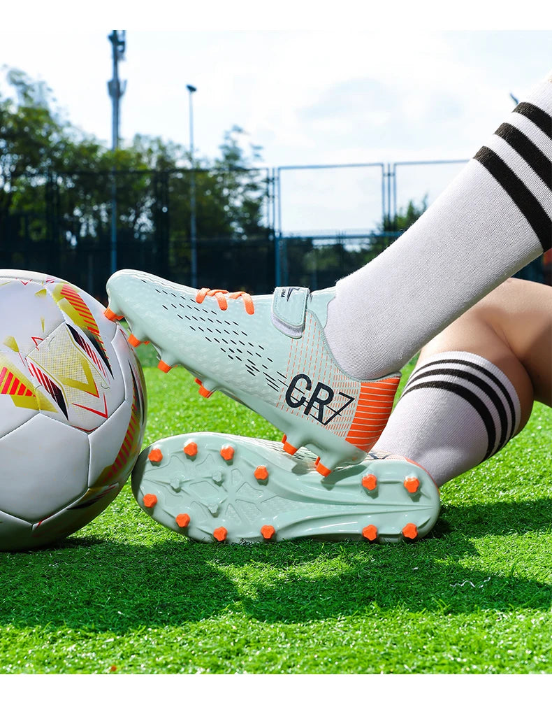 Kids’ Soccer Cleats – Hook & Loop Football Shoes