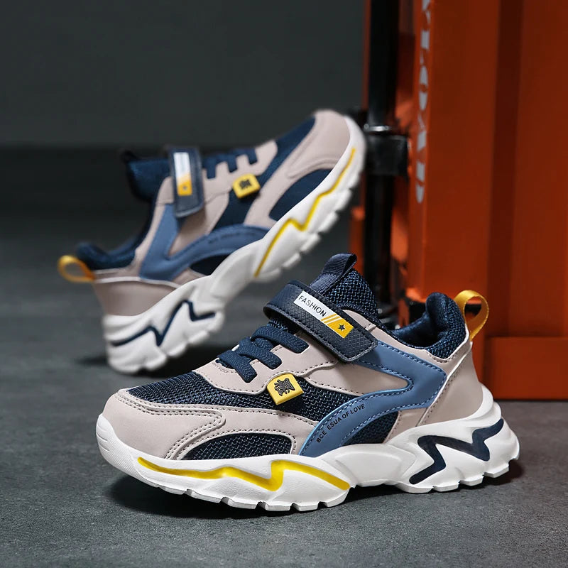 Kids Breathable Sneakers – Outdoor Casual & Sport Shoes (5–16 Years)