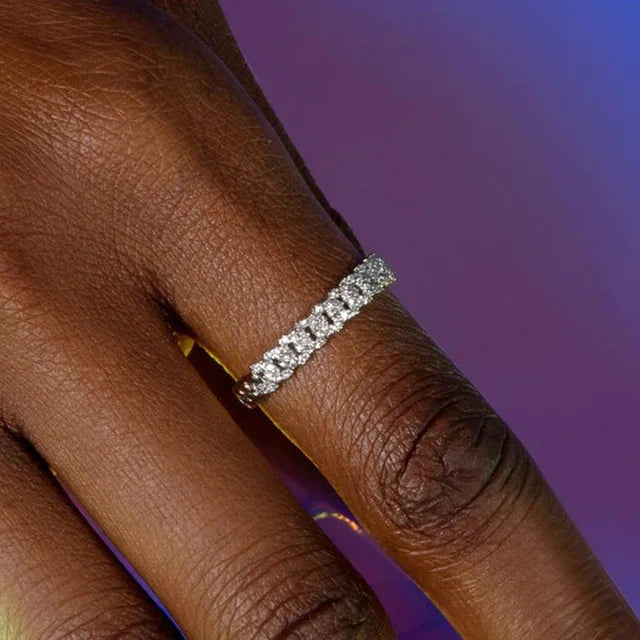 Dainty Zircon Gold Crystal Ring