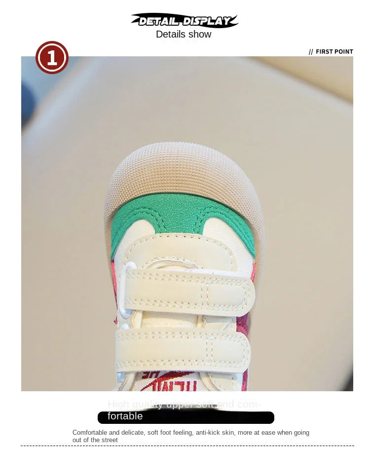 Kids Korean Canvas Shoes – Soft Sole Spring & Autumn Sneakers
