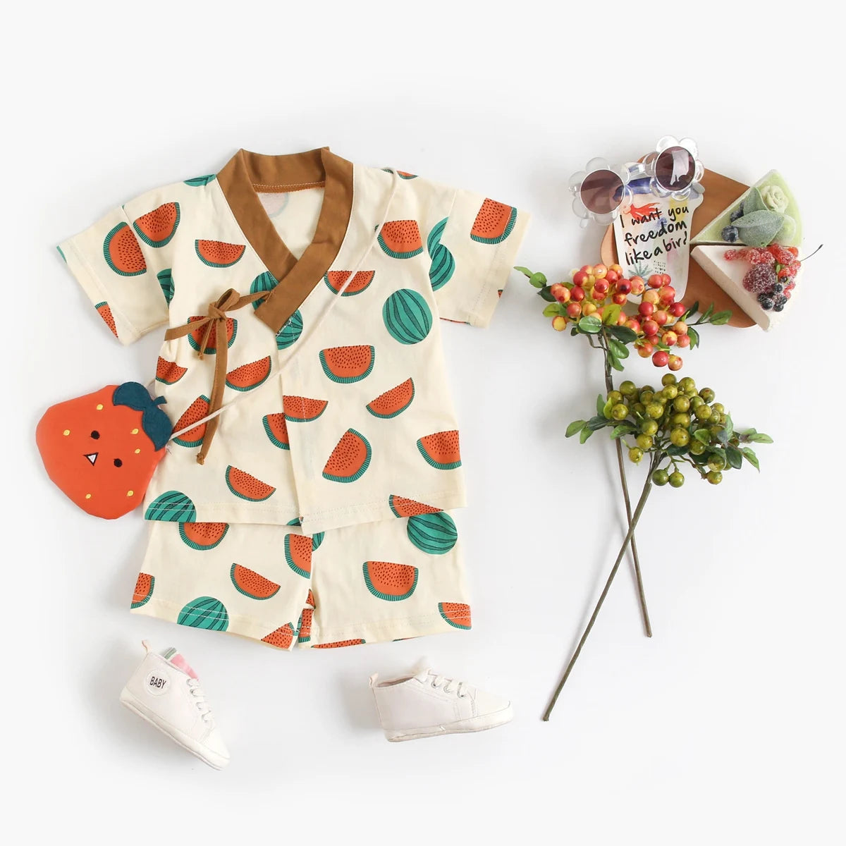 Cute Printing Cotton Baby Boys Girls Clothes