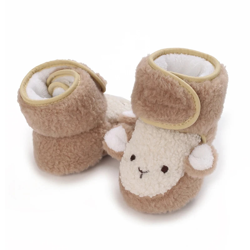 0-18M Apricot New Soft Winter Boots