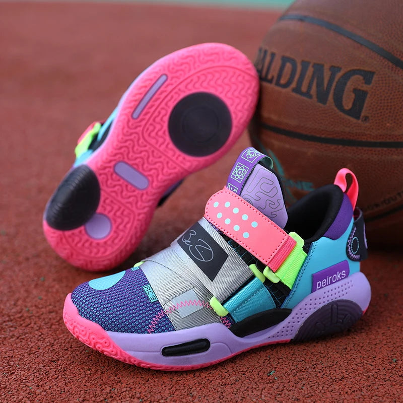 Kids’ Basketball Sneakers – Lightweight, Non-Slip Sports Shoes
