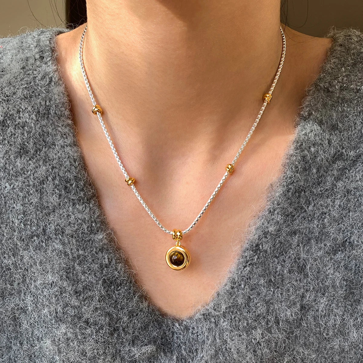 Gold and Silver Color Chain