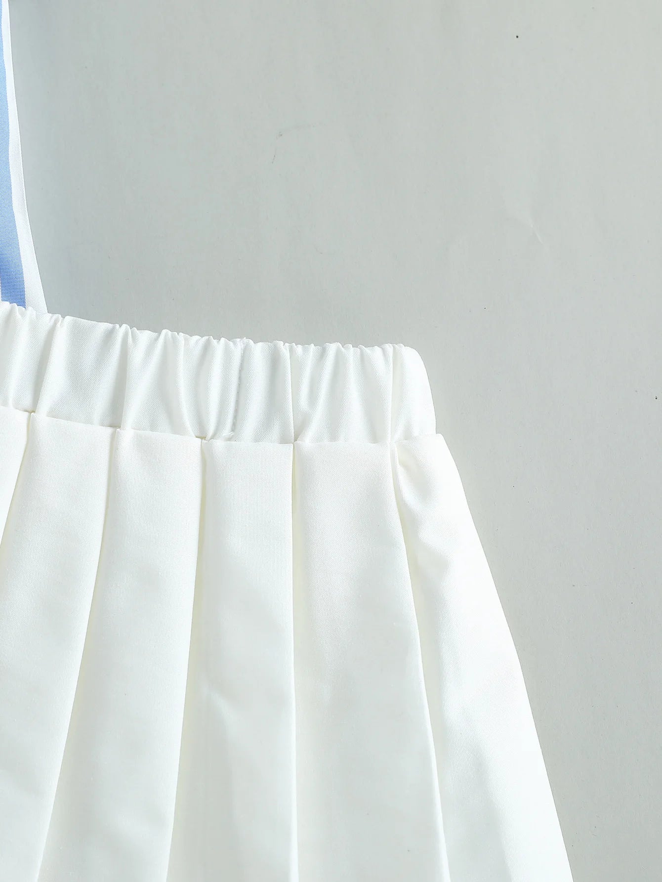 Shawl & Solid Pleated Skirt Casual 3Piece Set