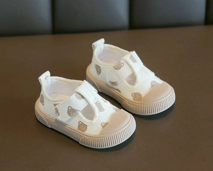 Kids Cartoon Canvas Shoes – Soft Sole Casual Walking Sneakers