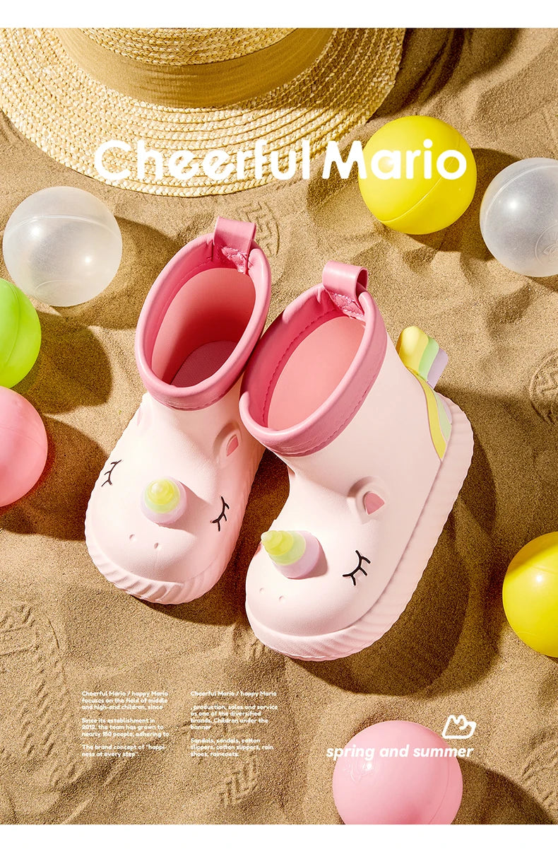 Kids’ Mario Rain Boots – Waterproof & Non-Slip
