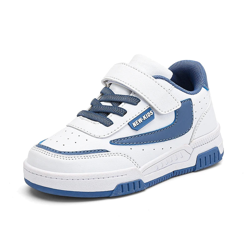 Kids’ Running Sneakers – Leather & Mesh, Non-Slip Shoes