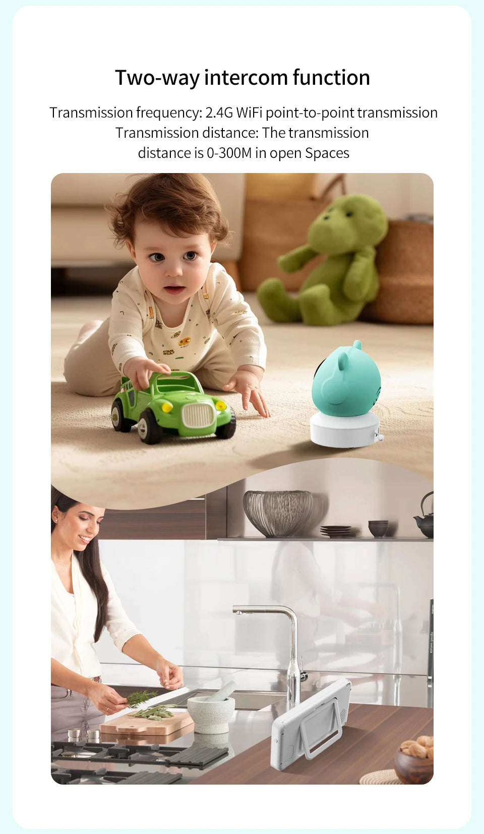 Tuya Baby Camera – 5" HD, Mobile App Control