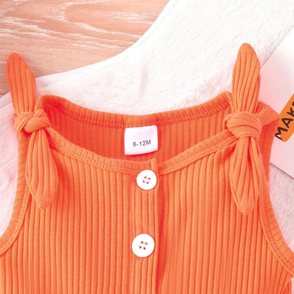 0-4 Years Baby Girls Baby Soft And Comfortable Strip Vest Onesie