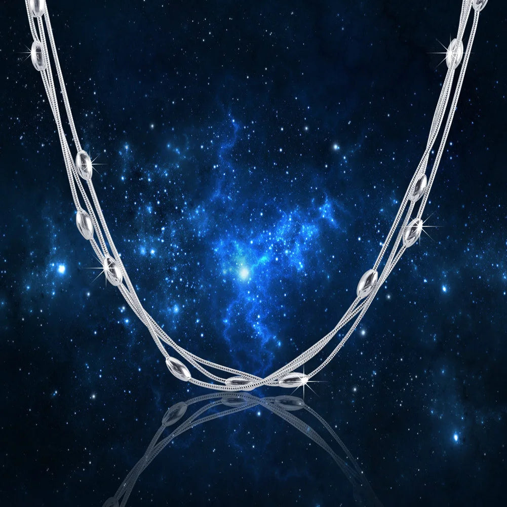 925 sterling silver Charms beads Necklace