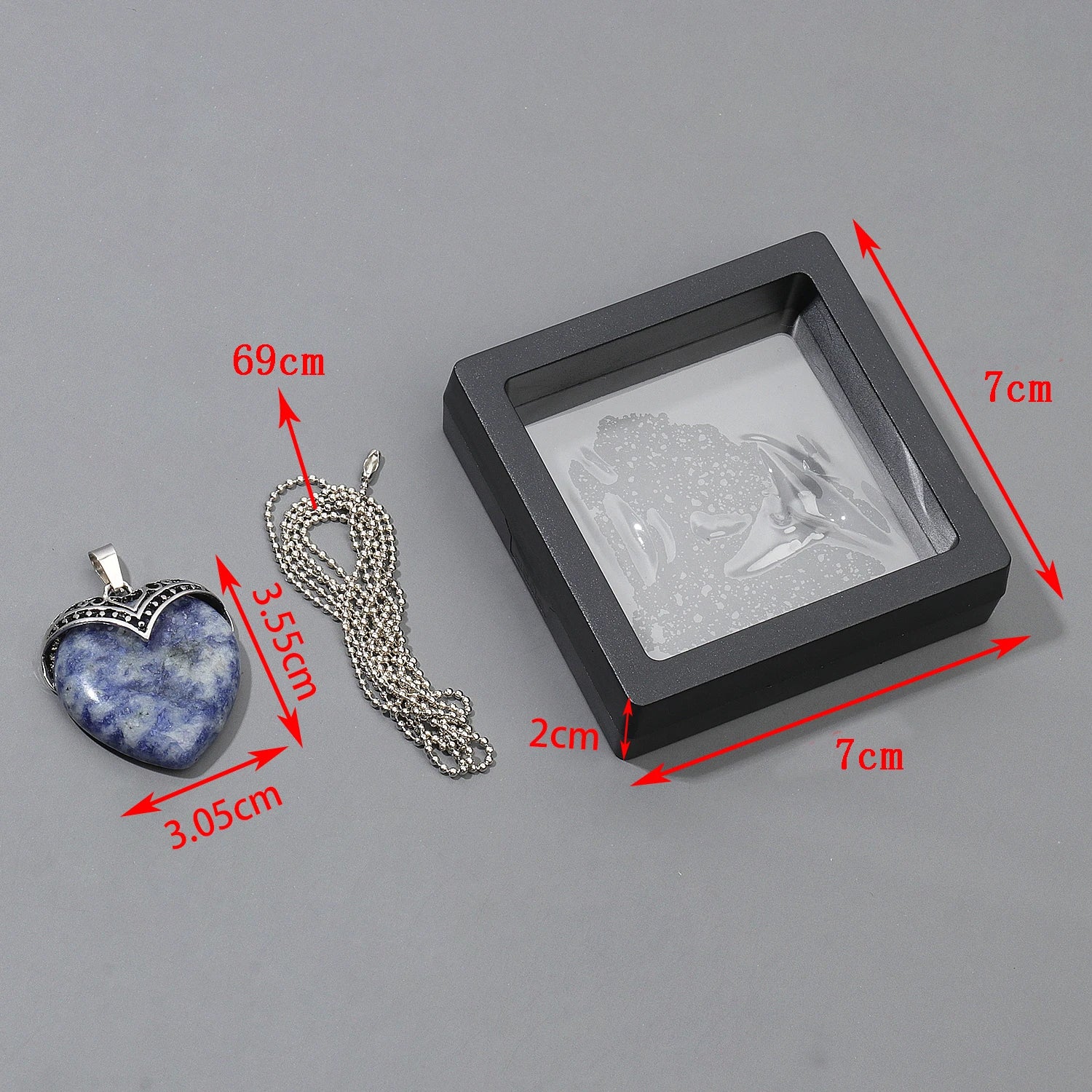 1Pcs Love Heart Charms Stone