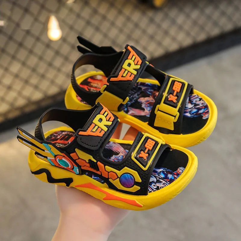 Boys’ Soft Sole Sandals – Anti-Slip Beach Shoes (Ages 1–12)