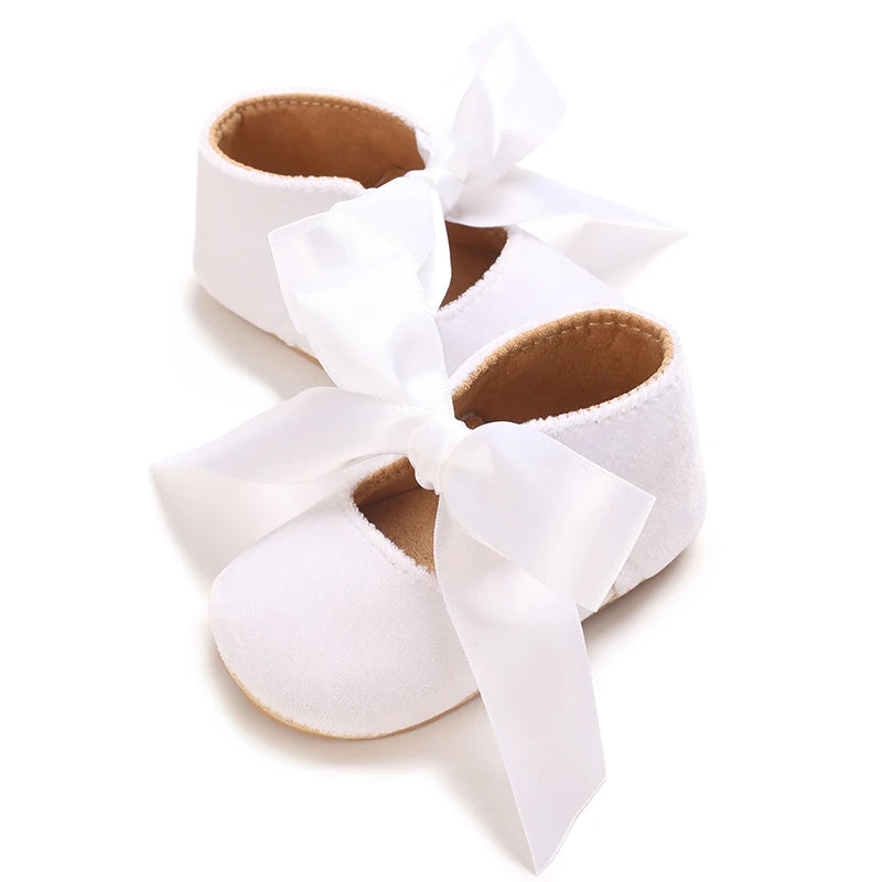 Baby Girls’ First-Step Shoes – Non-Slip Soft Sole Princess Sneakers