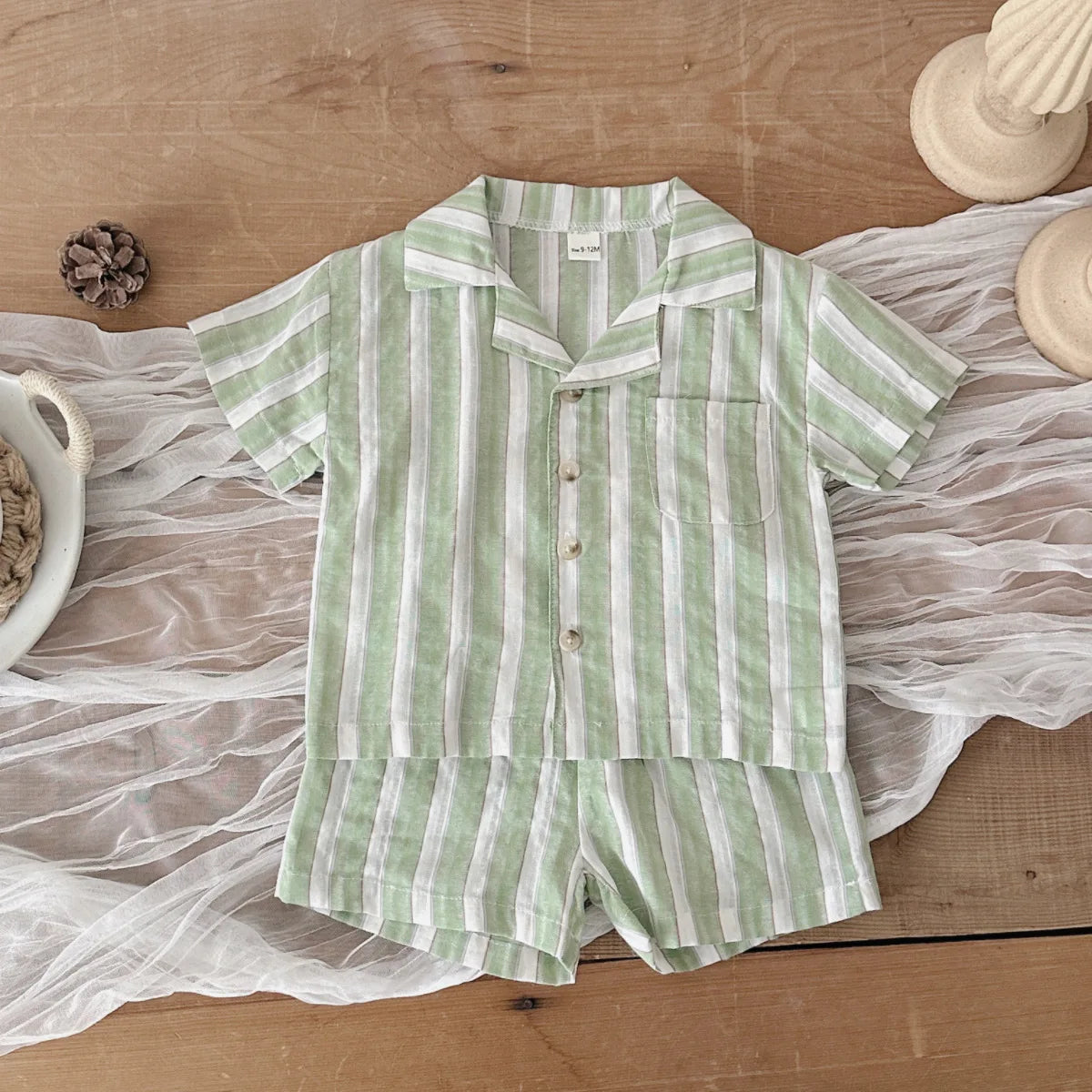 Striped Shirt & Shorts Girls  0-3Y - 2Pcs