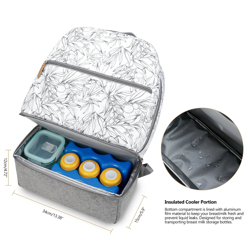 Medium Size Breast Pump Bag – Double Layer Cooler Bag for Outdoor & Working Moms