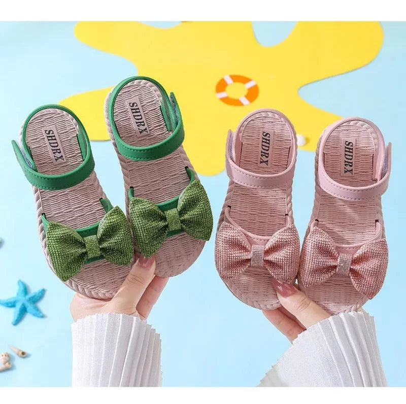 Girls’ Summer Sandals – Bow, Soft Sole, Non-Slip